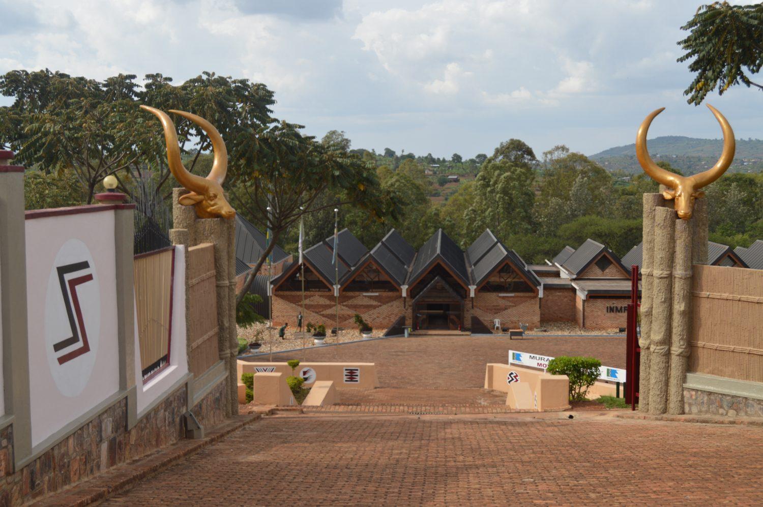 Scenic road through the green hills of southern Rwanda on a trip to Huye